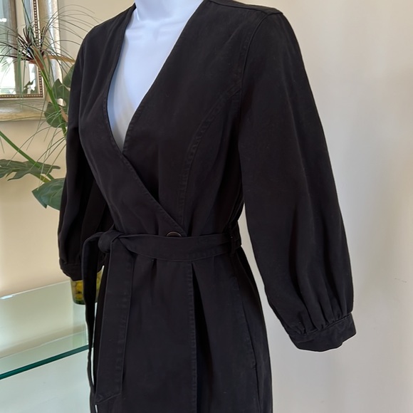 Zara Black Denim Dress - Picture 2 of 6